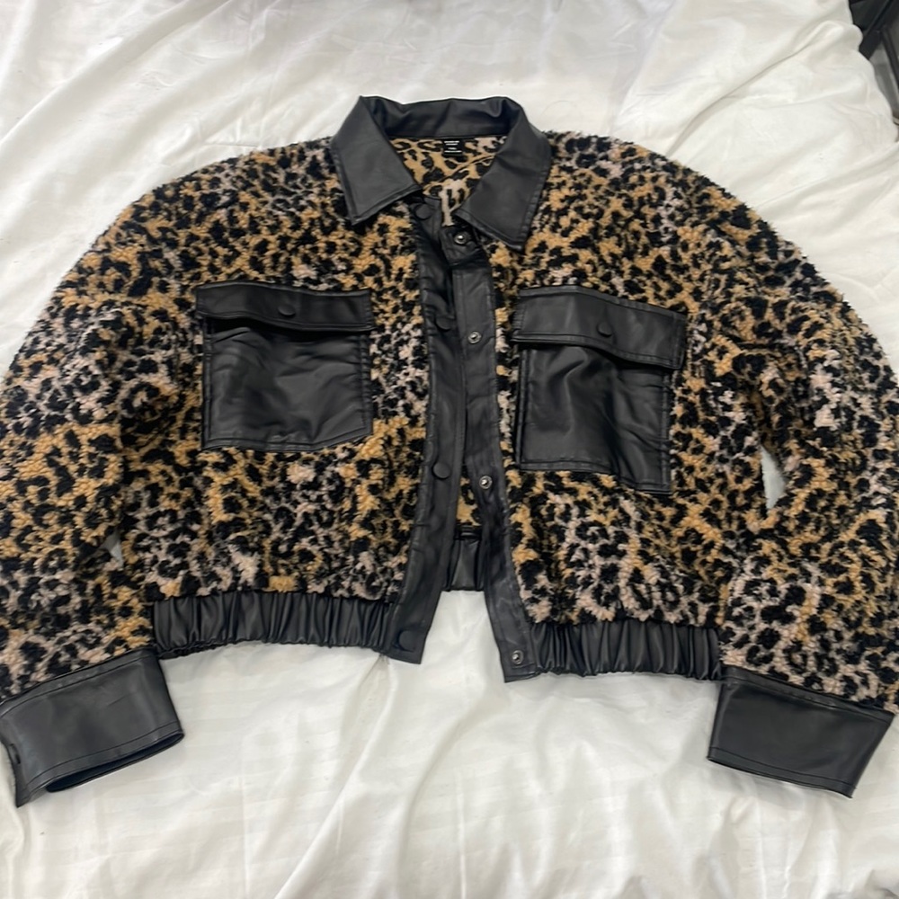 Plus Size Cheetah Print Jacket